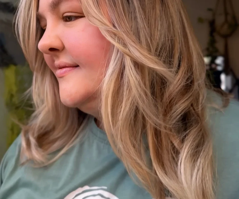 Client hair transformation in Carlisle, Cumbria. Featuring a stunning face frame.